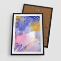Plakat w ramie 50x70 - Rozbijające Plamy - abstrakcyjny plakat, pastelowe kolory - rama czarna