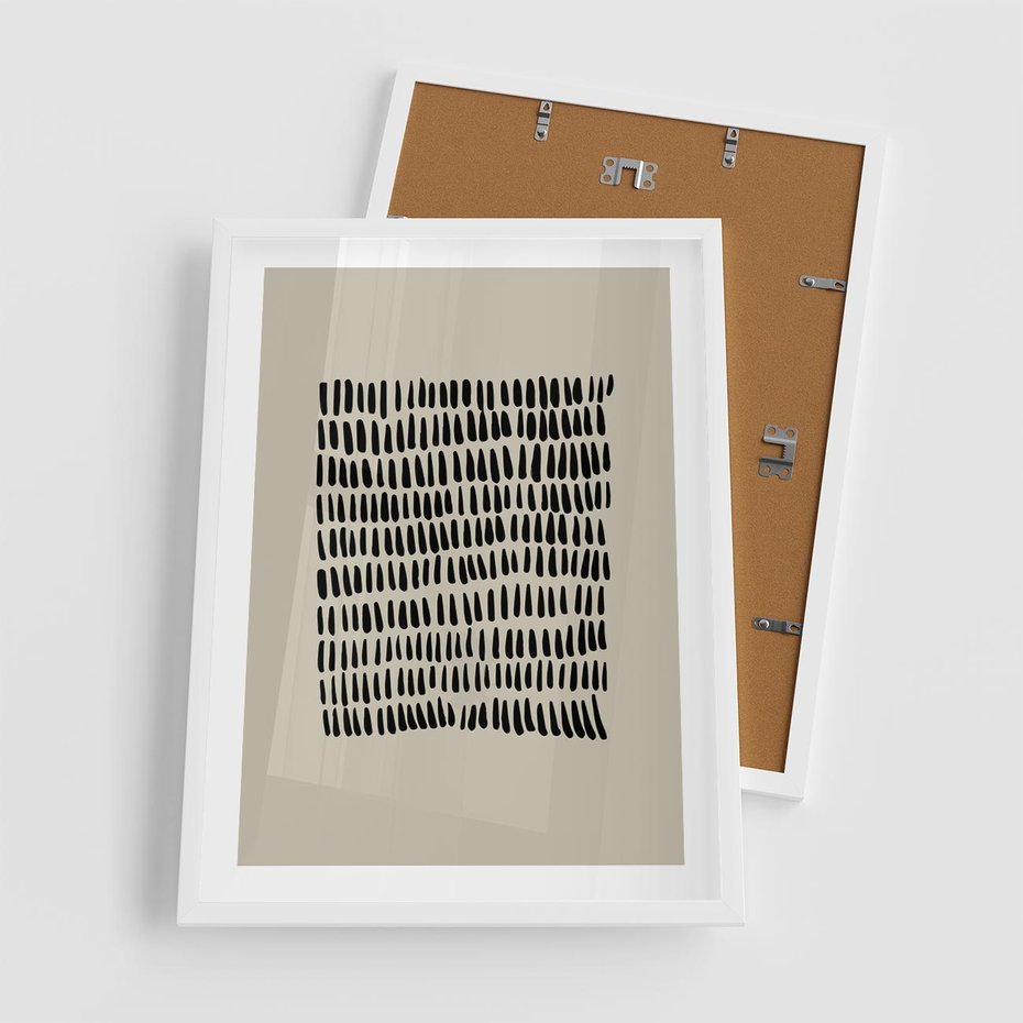 Plakat w ramie 50x70 - Echa Zapomnianych Wymiarów - nowoczesna sztuka, plakat - rama biała