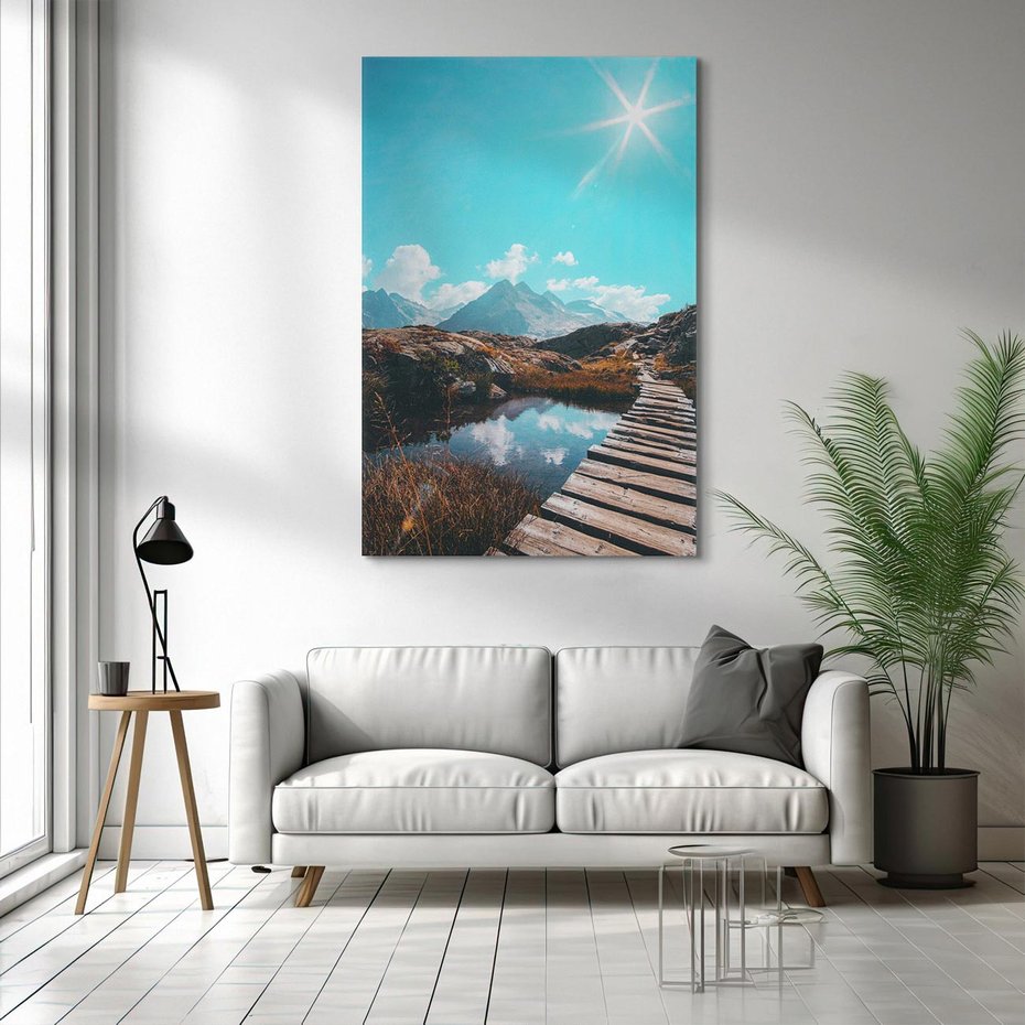 Obraz na płótnie 70x100 - Inspirujący Pejzaż - ścieżka, górska