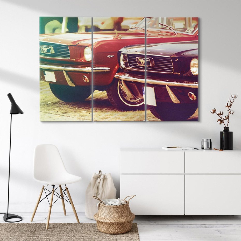 Obraz na płótnie 120x80 - Mustang - Muscle Car Retro - mustang, muscle car