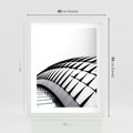 Plakat w ramie 40x50 - Dynamiczne Kształty - architektura, obłe kształty - rama biała
