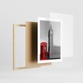 Plakat w ramie 30x40 - Budka telefoniczna przed Big Benem - budka, Londyn - rama drewno