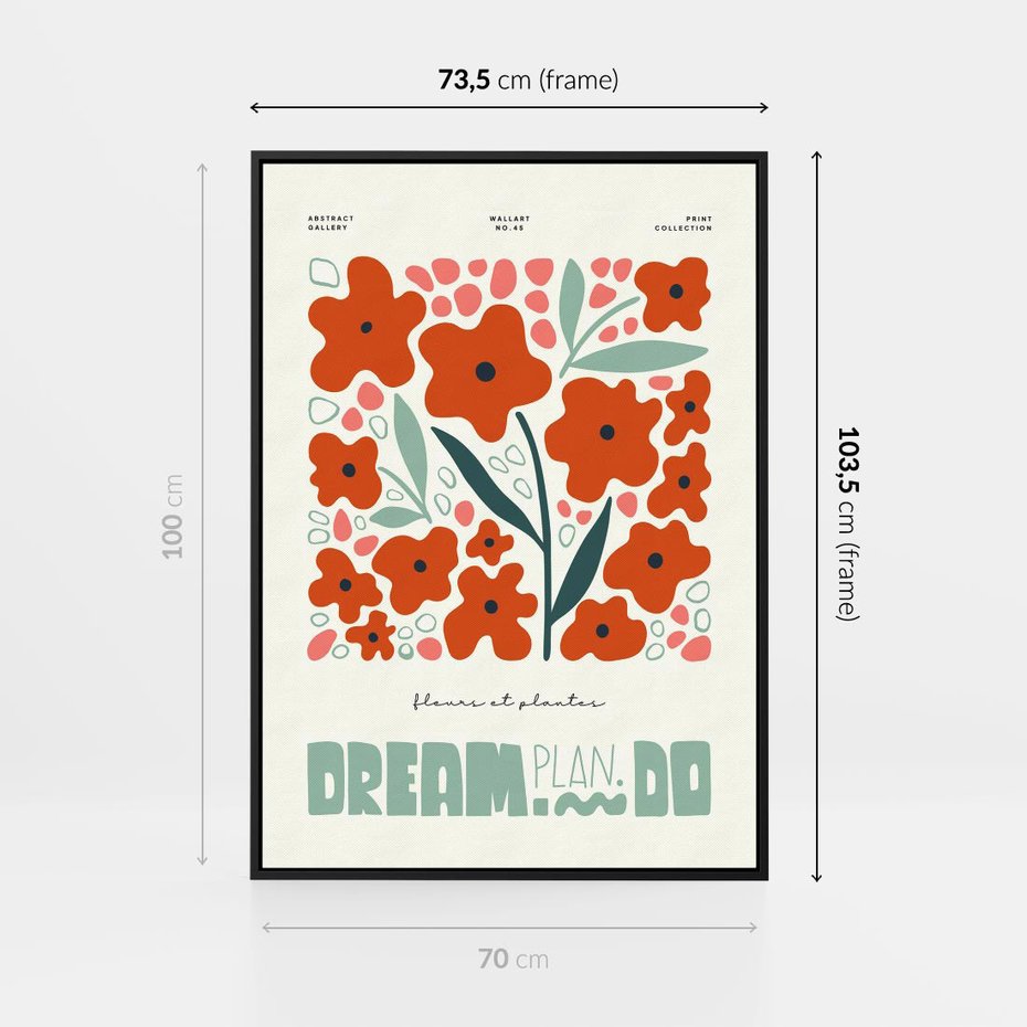 Obraz w ramie 70x100 - Abstrakcyjne Spektrum - kwiaty, abstrakcja - rama czarna