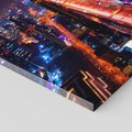 Obraz na płótnie 80x120 - Nocne oświetlenie miasta - miasto, noc