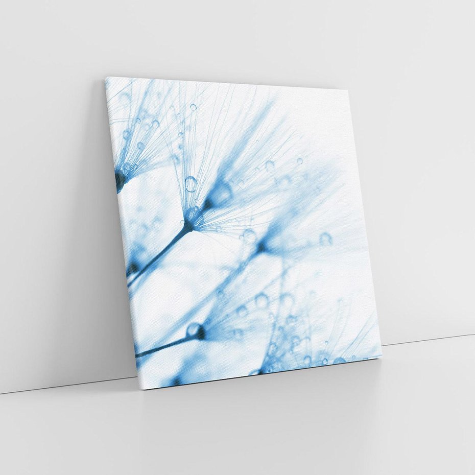 Obraz na płótnie 40x40 - Kwiat w kroplach wody - kwiat, krople