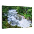 Obraz na płótnie 100x70 - Magia lasu nad rzeką - wodospad, rzeka