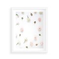 Plakat w ramie 40x50 - Romantyczna Kompozycja z Różami - kompozycja kwiatowa, róże - rama biała