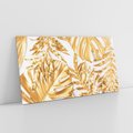 Obraz na płótnie 120x60 - Monstera Złote Liście - monstera, złote