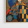 Obraz w ramie 50x70 - Impresje Cichego Szeptu - abstrakcyjny obraz, portret kobiety - rama drewno