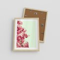 Plakat w ramie 30x40 - Orchidea - delikatne kwiaty - orchidea, kwiaty - rama drewno