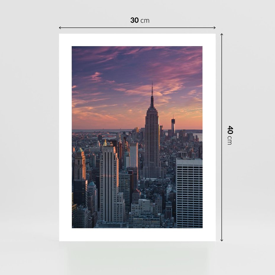 Plakat bez ramy 30x40 - Nowy Jork - Błyskawice Manhattanu - Nowy Jork, Manhattan