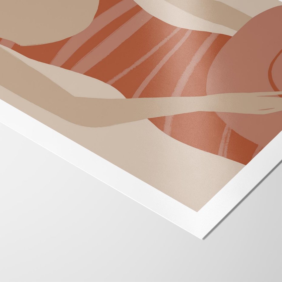 Plakat bez ramy 50x70 - Kobiece Retro - minimalistyczny boho plakat, retro kobieta w stroju kąpielowym