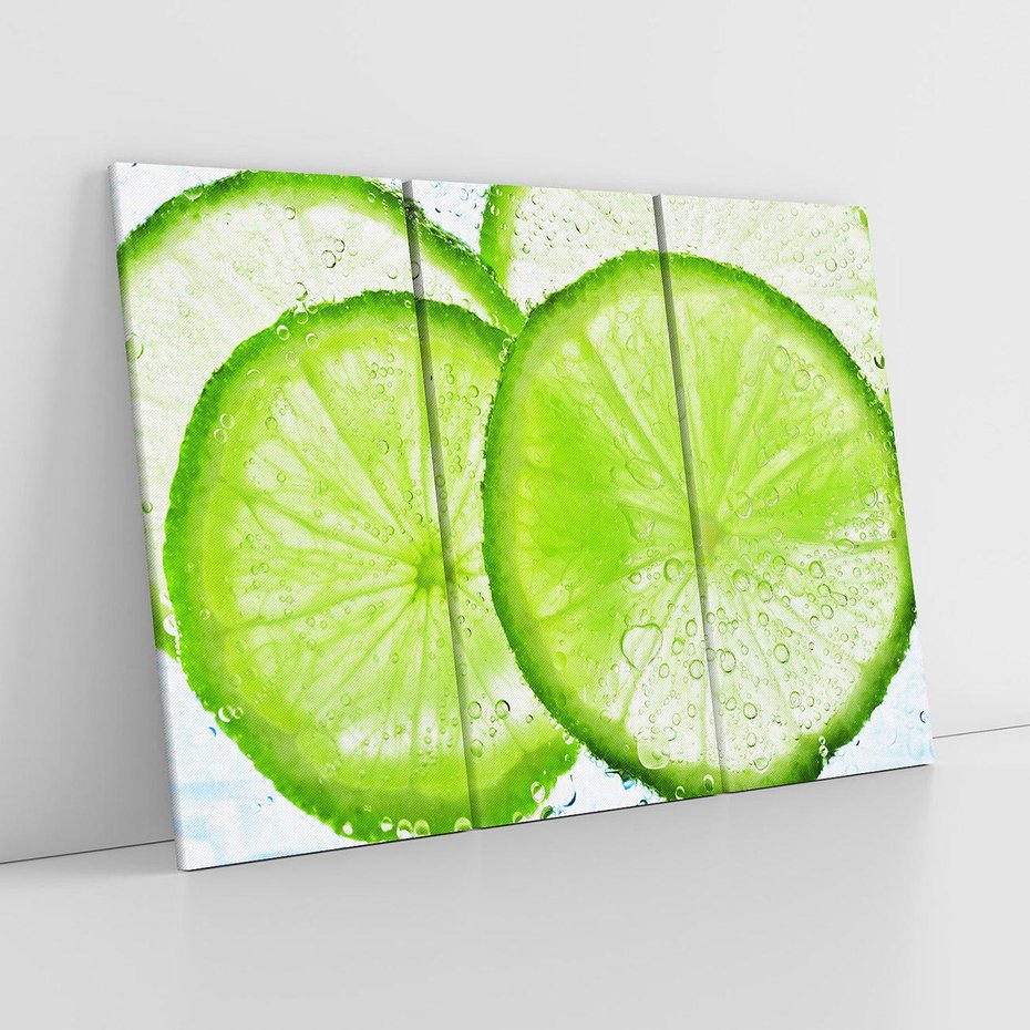 Obraz na płótnie 120x80 - Soczyste limonki - limonki, owoce