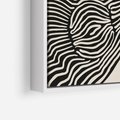 Obraz w ramie 70x100 - Harmonijne Kształty - abstrakcyjne ryciny, czarno biały - rama biała