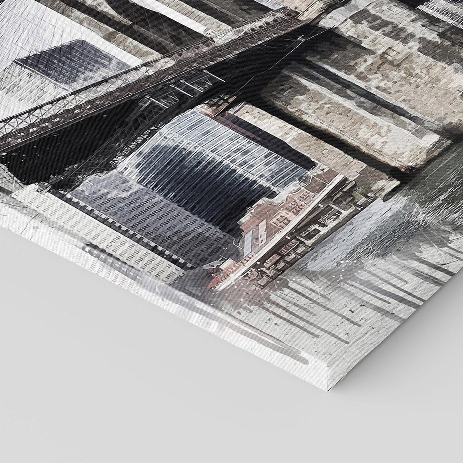 Obraz na płótnie 120x80 - Sztuka mostu w Nowym Jorku - sztuka, most