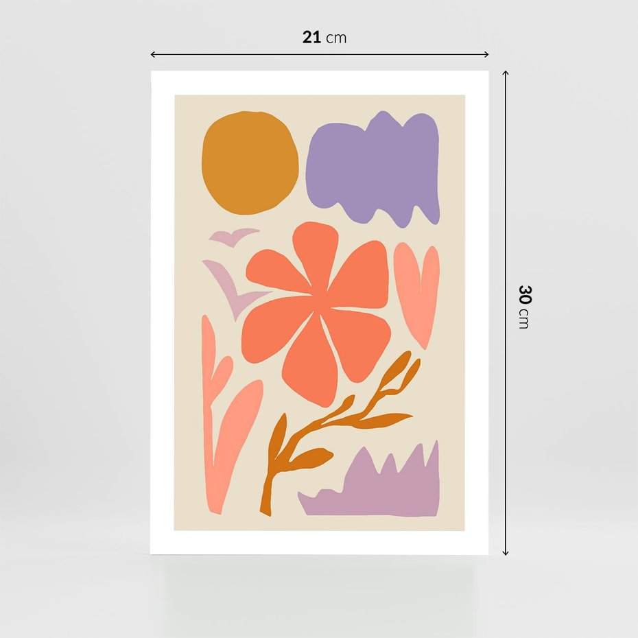 Plakat bez ramy 21x30 - Nowoczesne Światło - abstrakcyjny obraz, pastelowe kolory