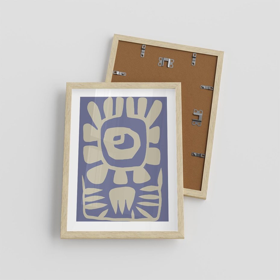 Plakat w ramie 30x40 - Widok Abstrakcyjny - skandynawski styl, plakat - rama drewno