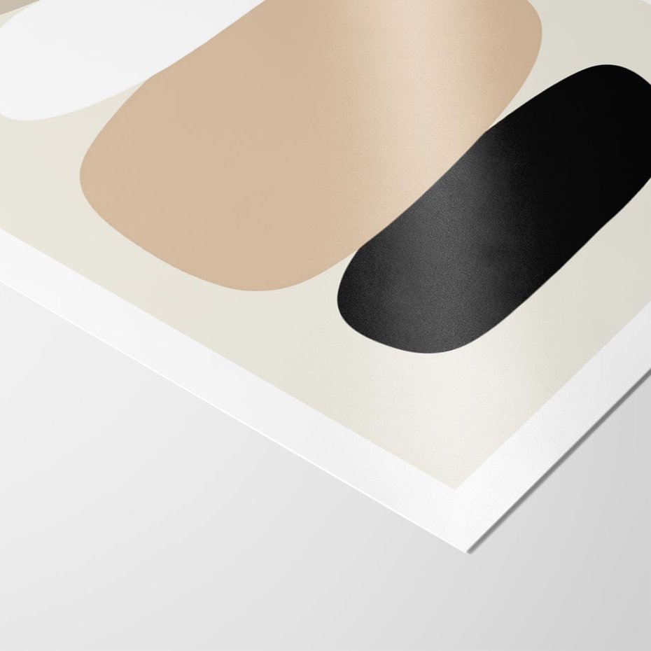 Plakat bez ramy 40x50 - Zgeometryzowane Kształty - modernistyczny plakat, obłe kształty