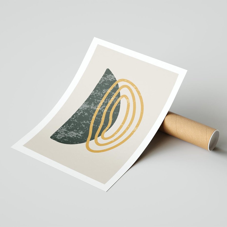 Plakat bez ramy 21x30 - Nowoczesne Dialogi Materii - nowoczesny plakat, abstrakcyjne kształty