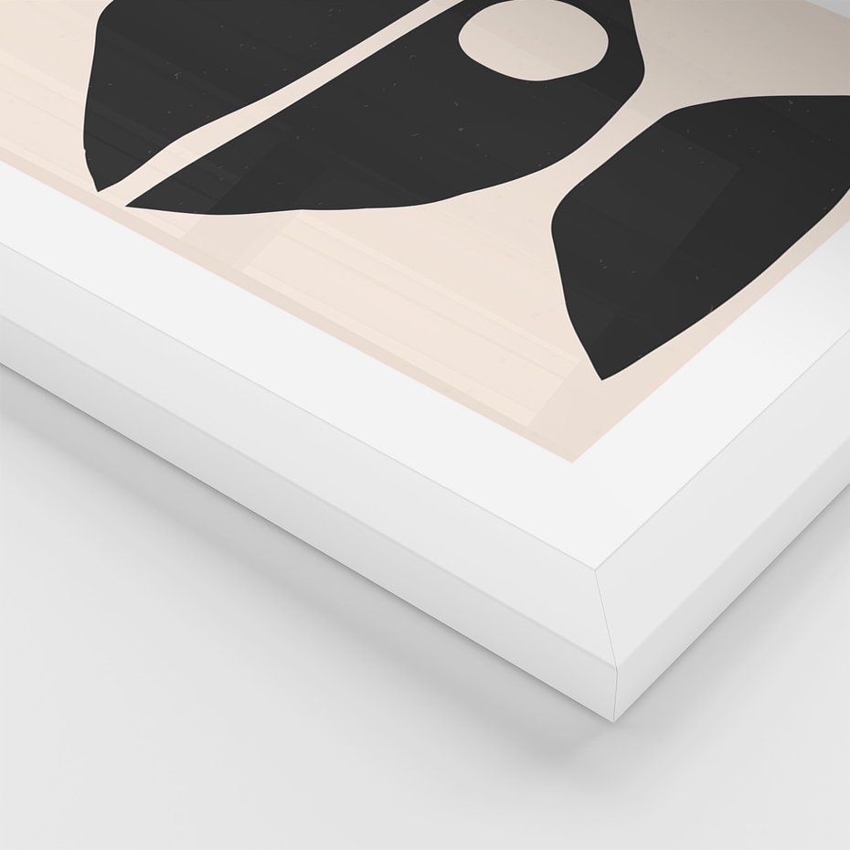 Zestaw obrazy w ramie 30x40 galeria - Abstrakcyjne, kształty, geometryczne - rama biała