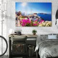 Obraz na płótnie 120x80 - Błękit morza i białe domy - Santorini, Grecja