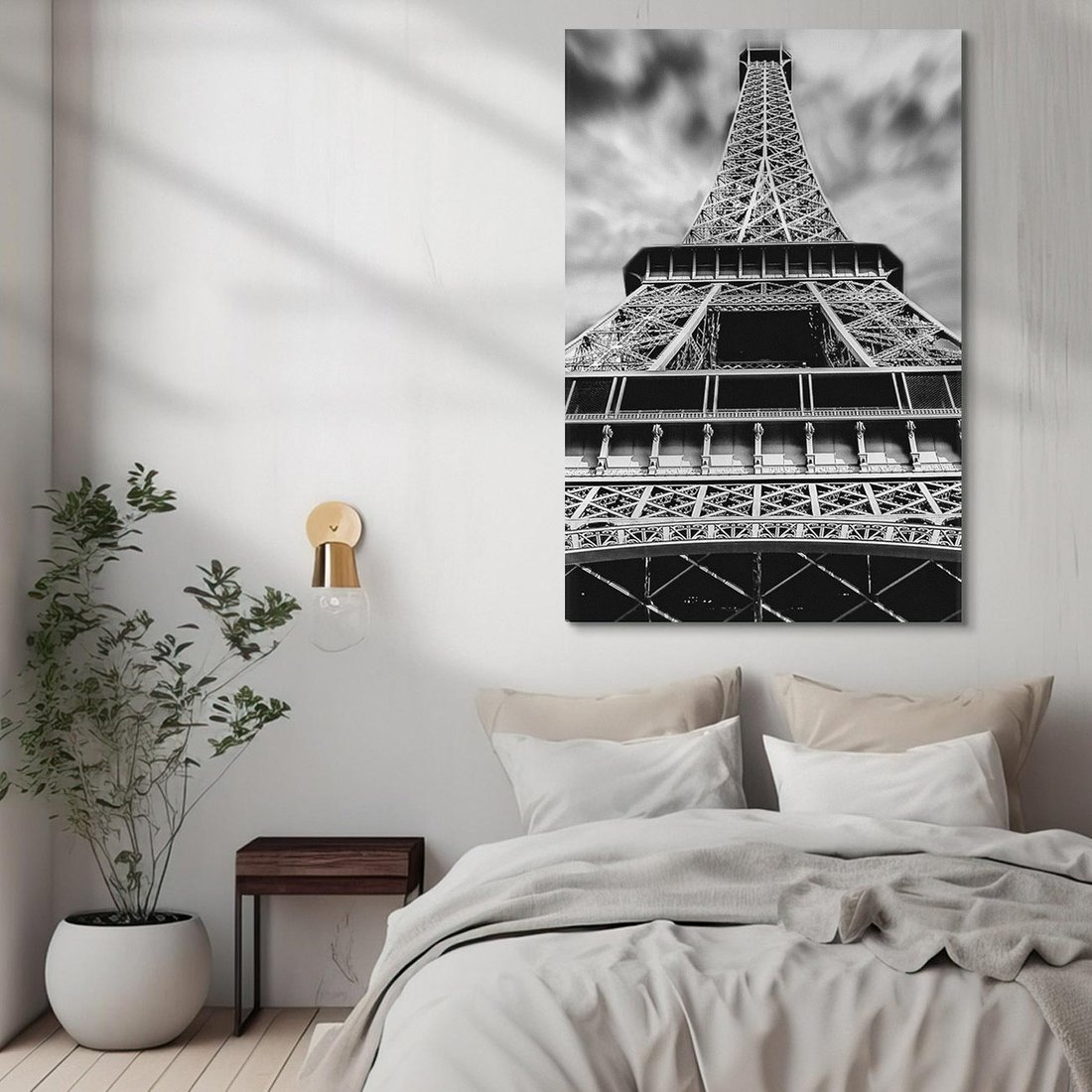 Obraz na płótnie 70x100 - Wieża Eiffla w Paryżu - Wieża, Eiffla