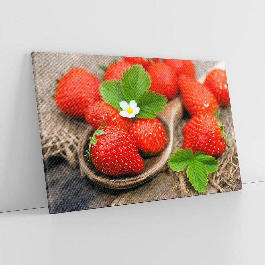 Obraz na płótnie 70x50 - Truskawki: owocowa ekstaza - truskawki, owoce