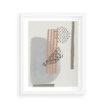 Plakat w ramie 40x50 - Nowoczesna Abstrakcja: Delikatne Beże - abstrakcja, nowoczesna sztuka - rama biała