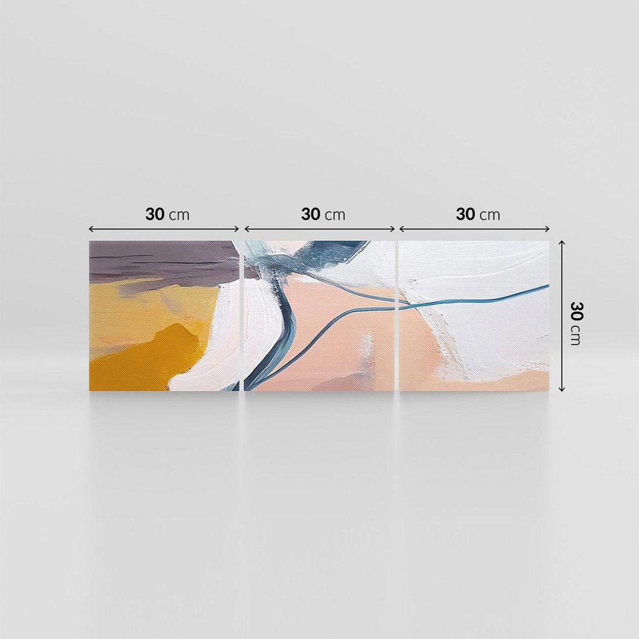 Obraz na płótnie 90x30 - Ścieżki Emocji - abstrakcja, farby olejne