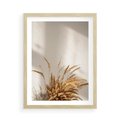 Plakat w ramie 50x70 - Natura i Elegancja: Obraz Boho - trawy, boho - rama drewno