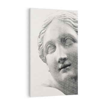 Obraz na płótnie 80x120 - Szarość w Kamieniu - monochromatyczna marmurowa rzeźba, odcienie szarości