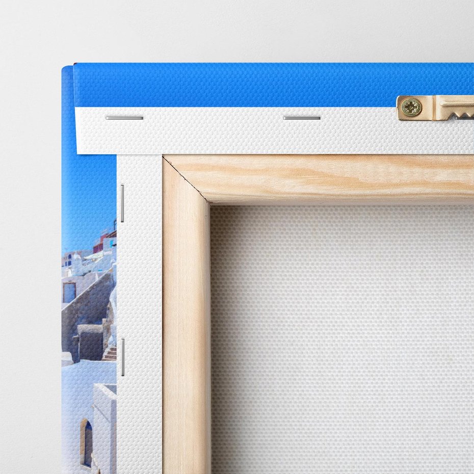 Obraz na płótnie 120x60 - Magia Santorini: Morze i widok na Grecję - Santorini, Grecja