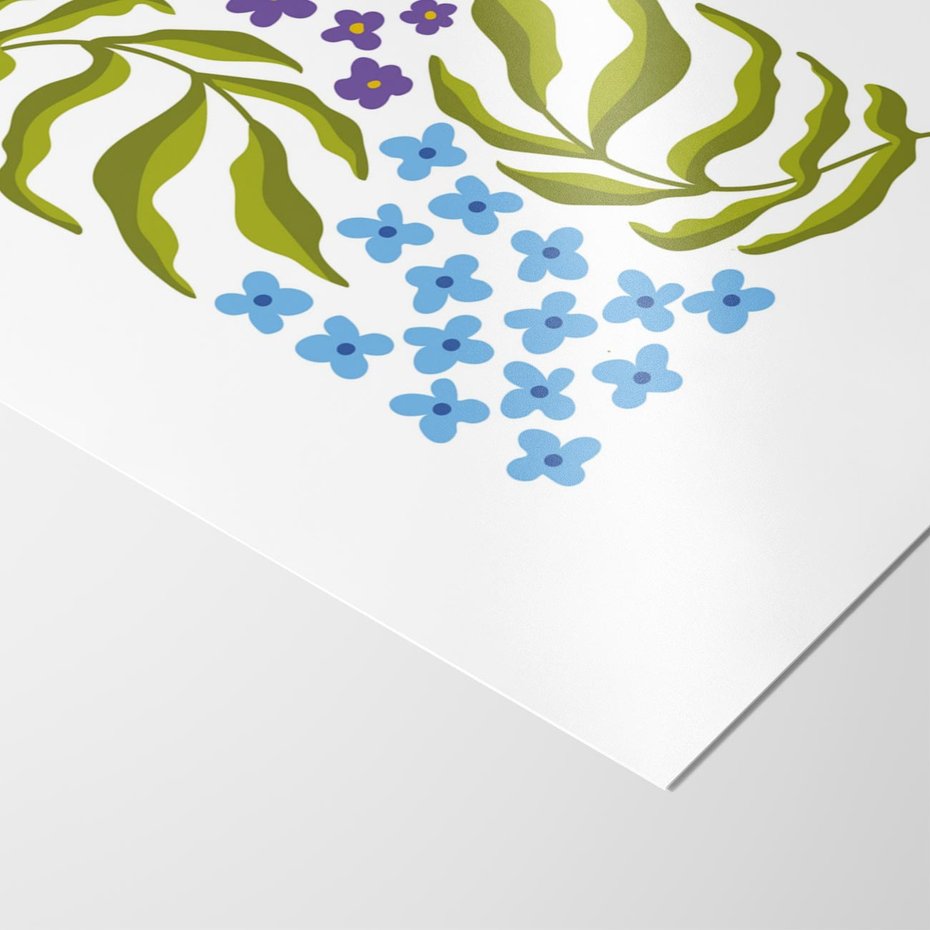 Plakat bez ramy 50x70 - Księga Kształtów Bez Granic - kwiaty, sztuka nowoczesna