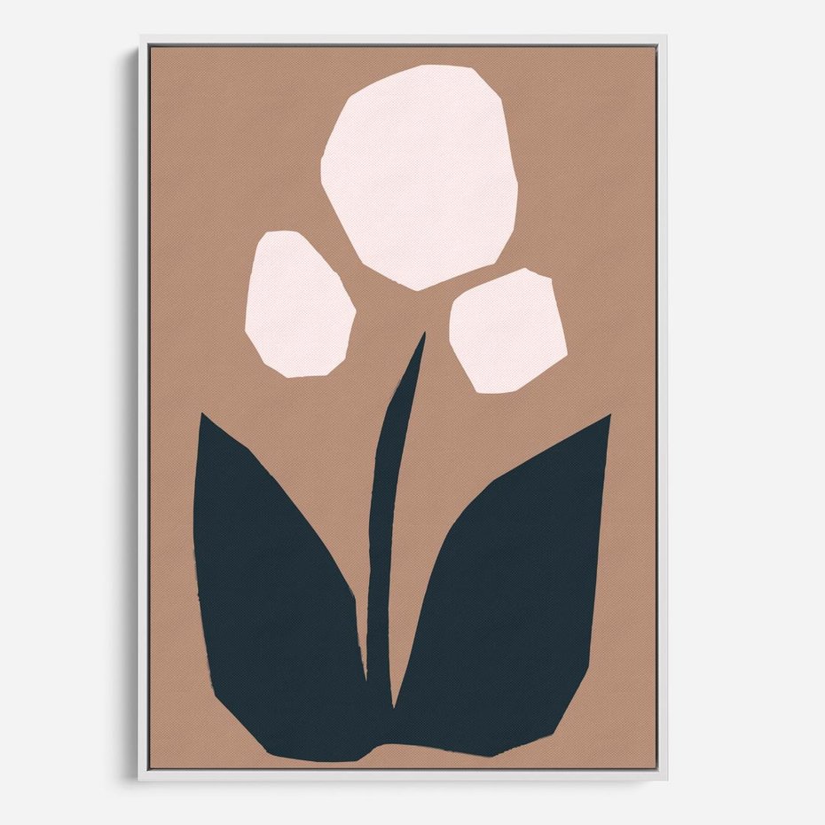 Obraz w ramie 70x100 - Refleksje Boho Przyrody - abstrakcyjny obraz, plakat - rama biała