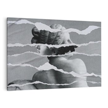 Obraz na płótnie 100x70 - Kolaż z Antyczną Rzeźbą - antyczna rzeźba, kolaż ze zdjęć