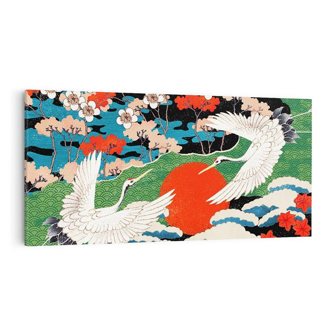 Obraz na płótnie 100x50 - Wibracje emocji - sztuka japońska, wyraziste kolory