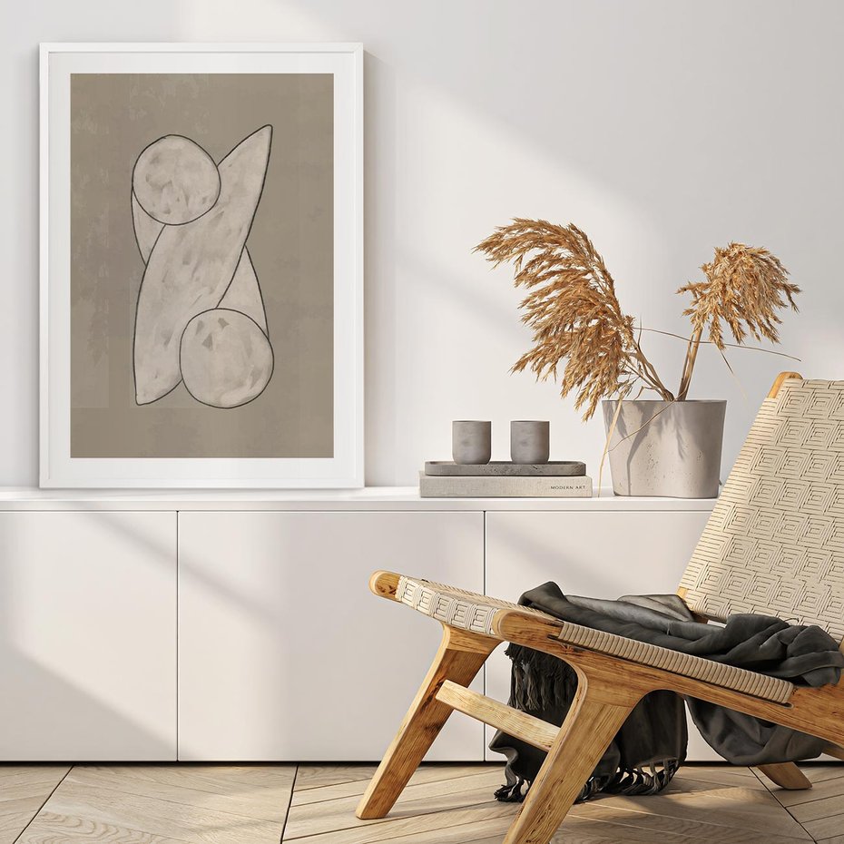 Plakat bez ramy 50x70 - Zaklęte Anomalie - nowoczesna geometryczna sztuka, loftowe wnętrze