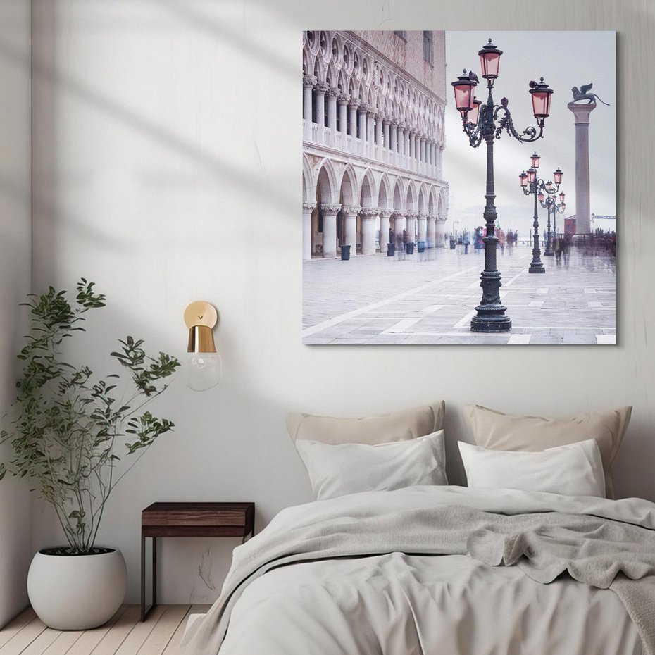 Obraz na płótnie 40x40 - Przemijający urok miasta - miasto, uliczka