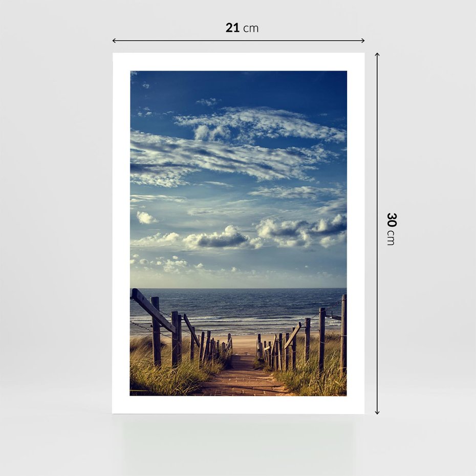 Plakat bez ramy 21x30 - Plaża i morze - plaża, morze