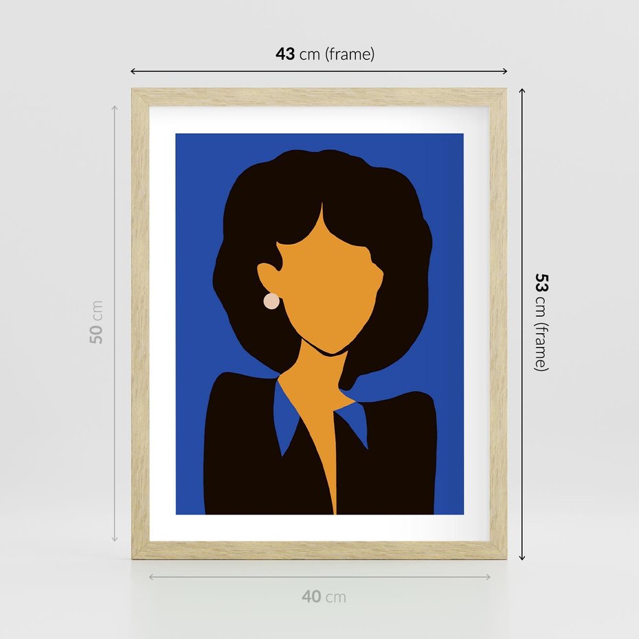 Plakat w ramie 40x50 - Modernistyczne Wibracje - sztuka nowoczesna, plakat - rama drewno