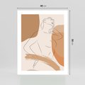 Plakat bez ramy 40x50 - Sztuka Prostoty - kobieta, szkic