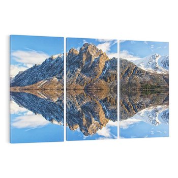 Obraz na płótnie 120x80 - Górskie odbicie jeziora - góry, jezioro