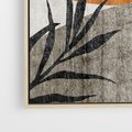 Obraz w ramie 70x50 - Oddechy ciszy i ruchu - rzut liści palmy, monstery - rama drewno