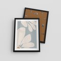 Plakat w ramie 30x40 - Pastelowe Marzenia Kwiatów - kwiaty, nowoczesne i minimalistyczne - rama czarna
