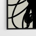 Obraz w ramie 50x70 - Modernistyczne Refleksje - abstrakcja, mroczny klimat - rama czarna