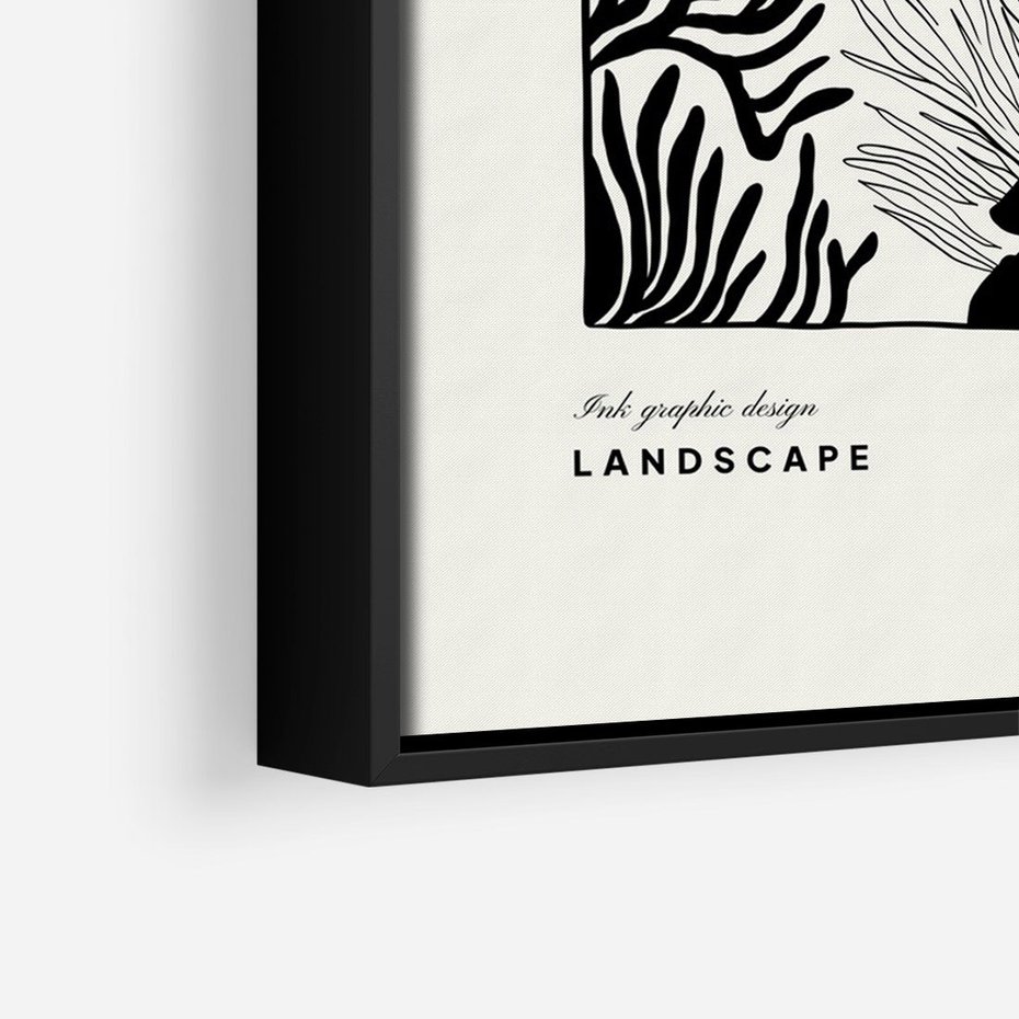 Obraz w ramie 50x70 - Boho Oaza - kaktusy, rośliny - rama czarna