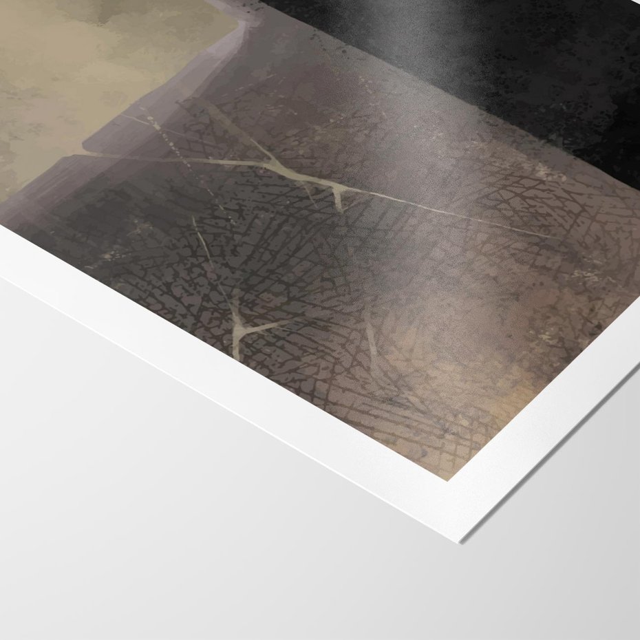 Plakat bez ramy 21x30 - Kształty Urywane - mroczny plakat, nowoczesne wnętrza