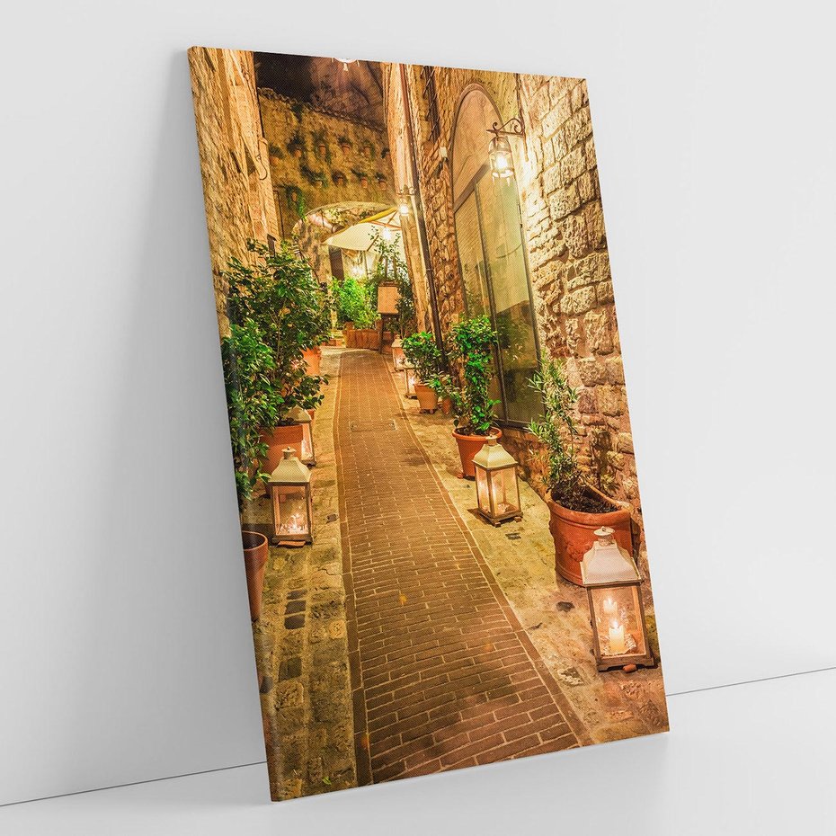 Obraz na płótnie 80x120 - Perspektywa Uliczki Miejskiej - uliczka, perspektywa