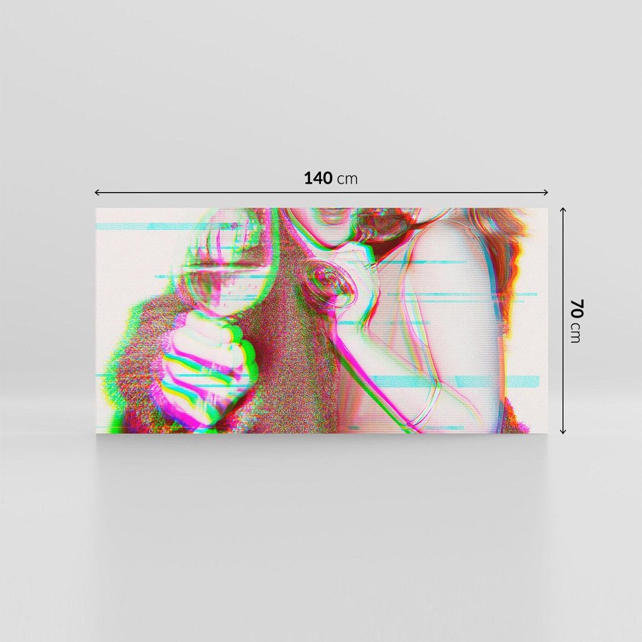 Obraz na płótnie 140x70 - Zakochani na Kliszy - zdjecie, stara prześwietlona klisza