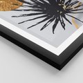 Plakat w ramie 40x50 - Sztuka Palmy - palma, czarna grafika - rama czarna